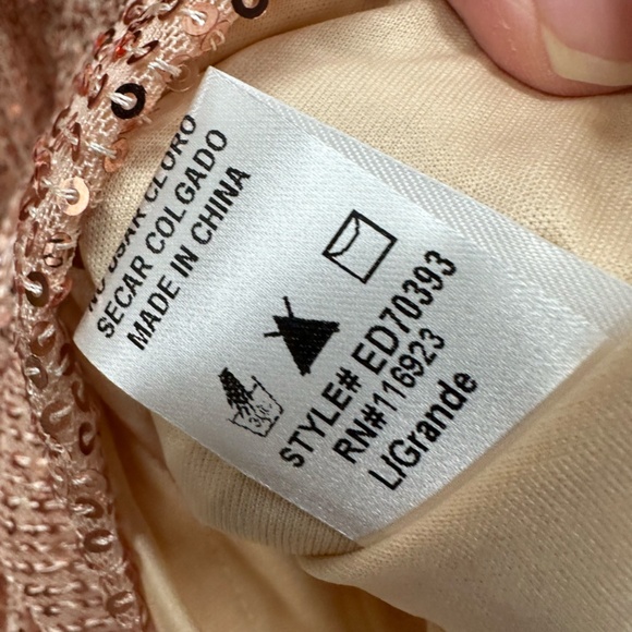 Boutique - Rose Gold Sequin Party Special Event Glam Midi Dress, Sz S, M,L NWT - Picture 9 of 9